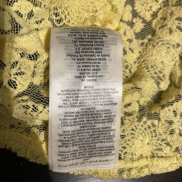Guess YELLOW lace up camisole XS - Picture 6 of 6
